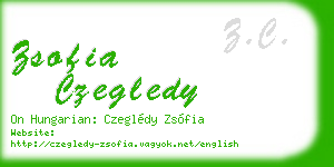 zsofia czegledy business card