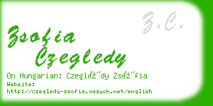 zsofia czegledy business card